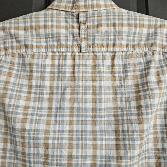 The North Face Grunge Plaid Shirt Mens Large Blue/Yellow 100% Cotton Skater - Picture 4 of 9